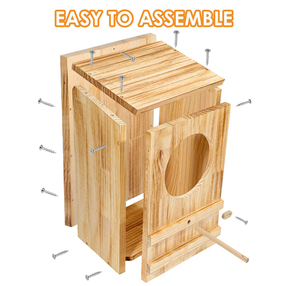 ONKO owl house size comparison with human hand showing scale benefit
