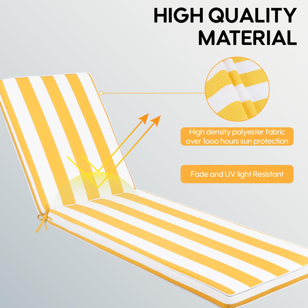 Only choice cushion placed on outdoor chaise lounge demonstrating enhanced comfort