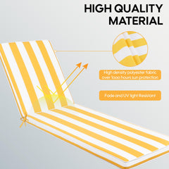 Only choice cushion placed on outdoor chaise lounge demonstrating enhanced comfort