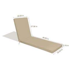 Only choice cushions on patio chaise lounge illustrating comfort and outdoor styling
