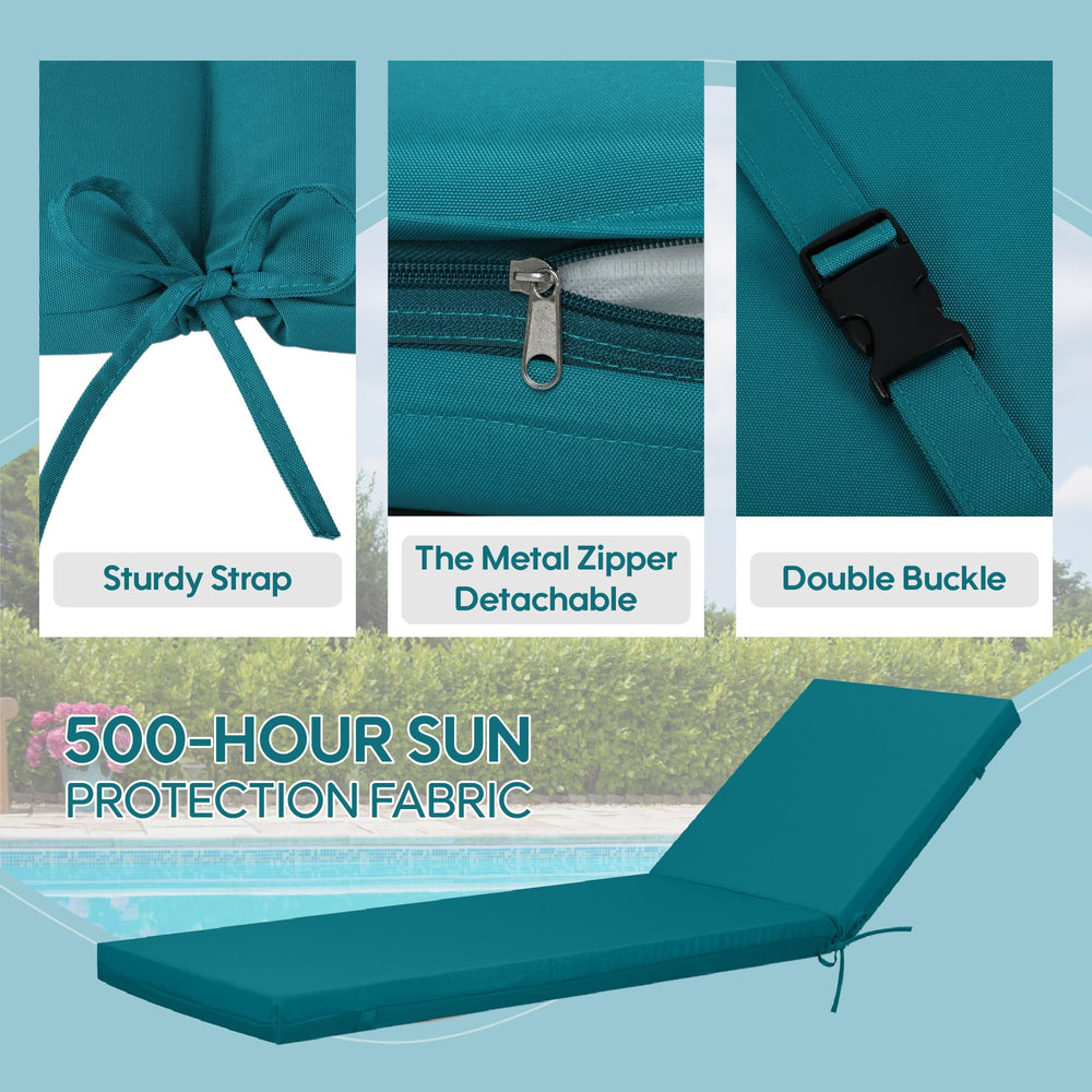 Only Choice cushions in use on a poolside chaise providing comfortable outdoor seating