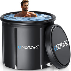 ONLYCARE front view of XXL ice bath showing roomy interior and stability benefits