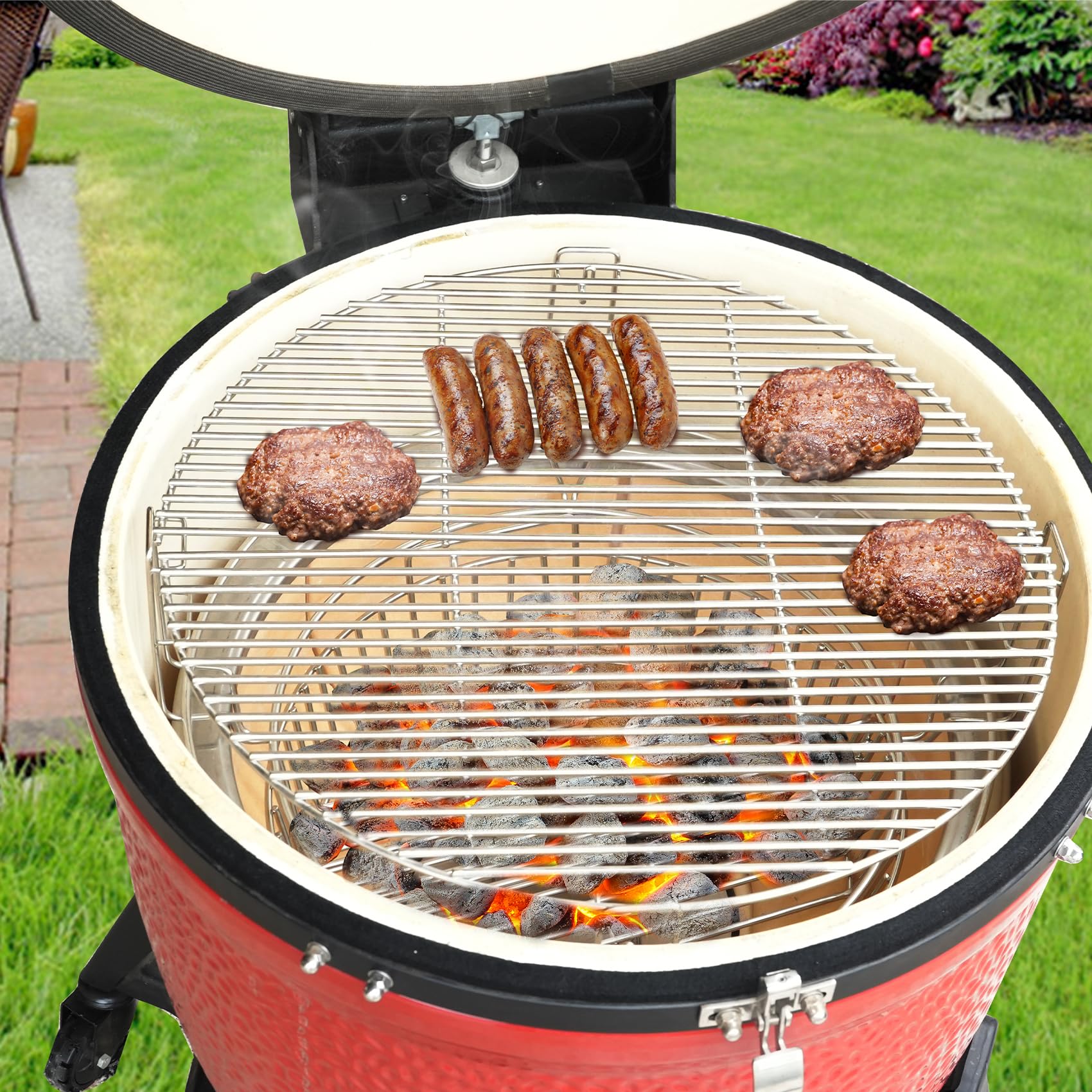 onlyfire ash collection demo showing filtered ash for easier cleanup benefit