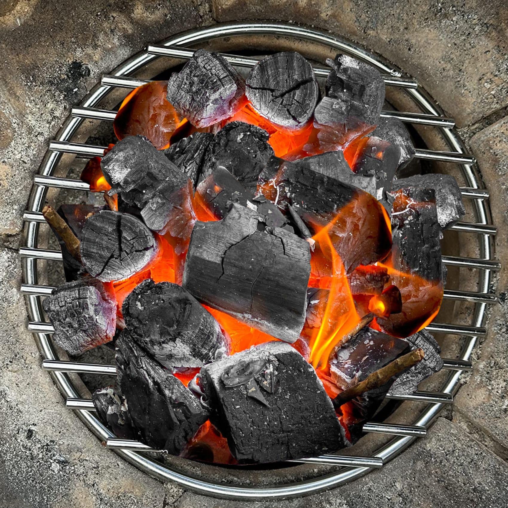 onlyfire airflow demo with ash falling through showing cleaner burns