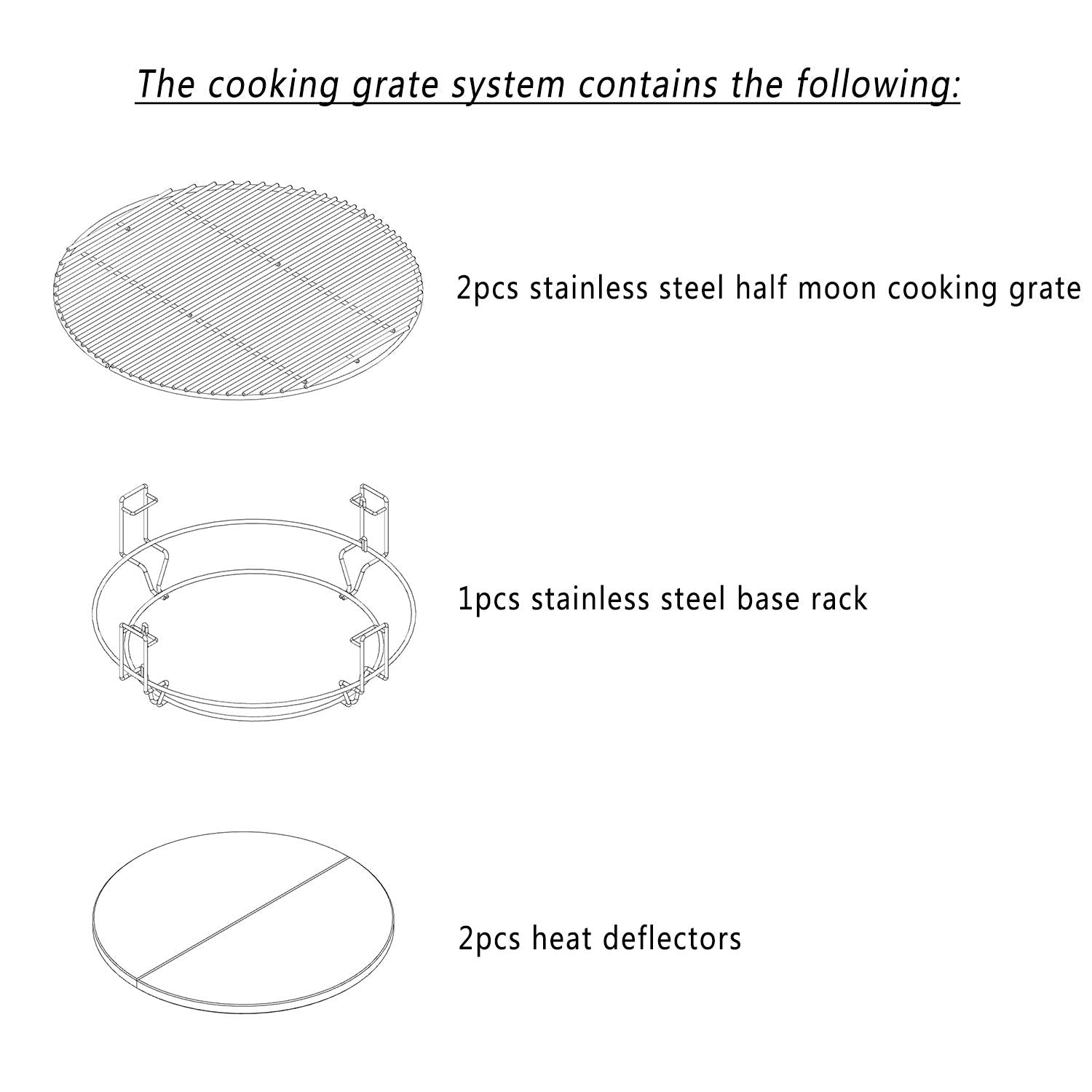 onlyfire base rack installed inside kamado creating stable lower cooking level benefit
