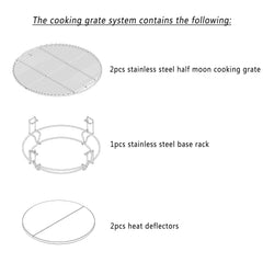 onlyfire base rack installed inside kamado creating stable lower cooking level benefit