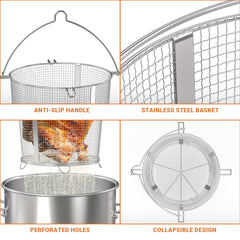 Onlyfire folded basket compact for storage saving space and simplifying transport