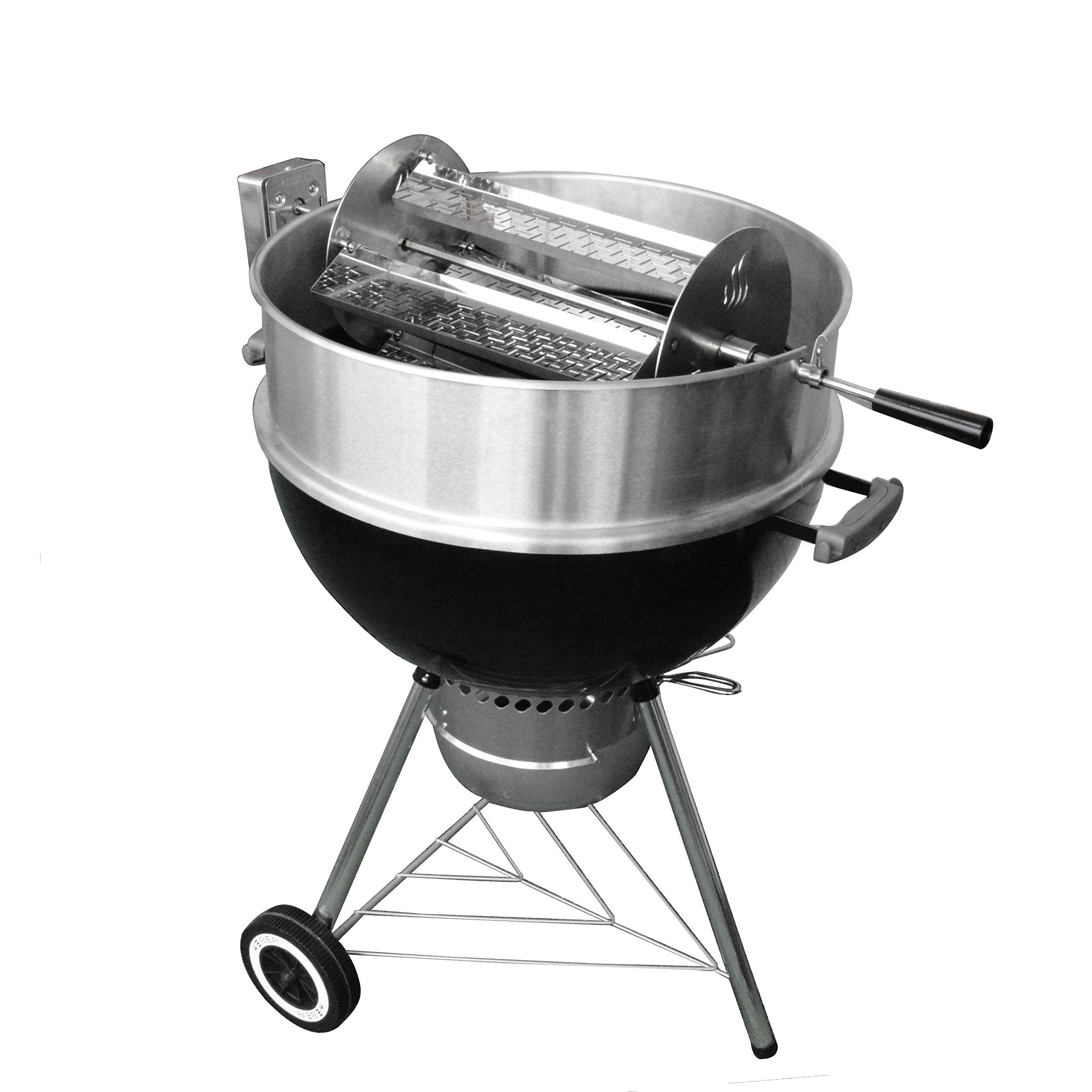 onlyfire basket filled with vegetables showing even browning advantage