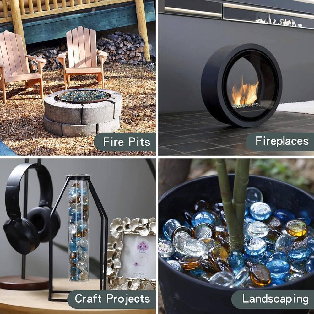 OnlyFire beads being poured into a burner showing easy installation