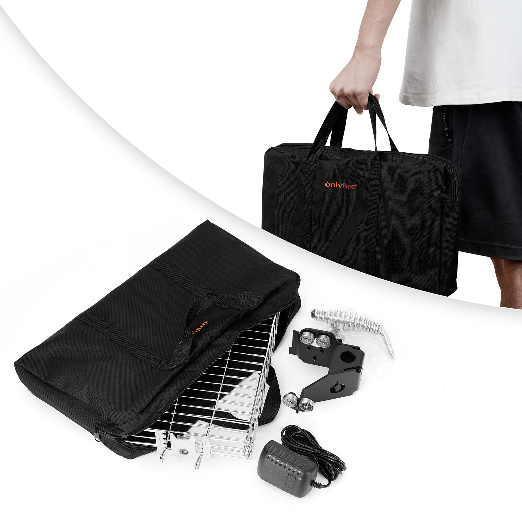 onlyfire carry bag with accessories organized for easy transport