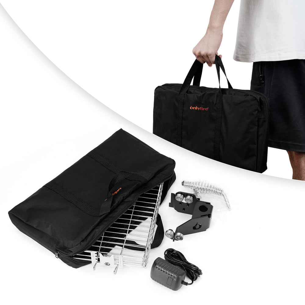 onlyfire carry bag with accessories organized for easy transport