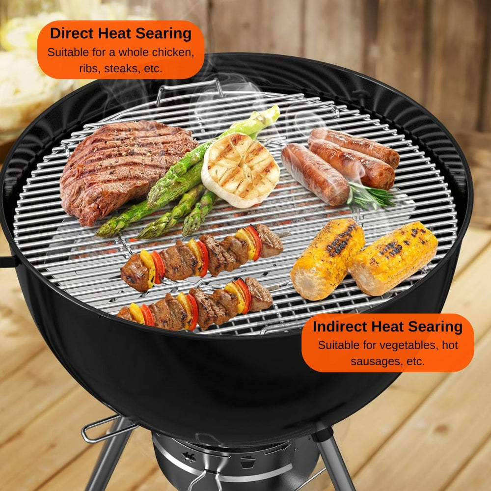 onlyfire glowing charcoal and embers in basket providing consistent heat for searing