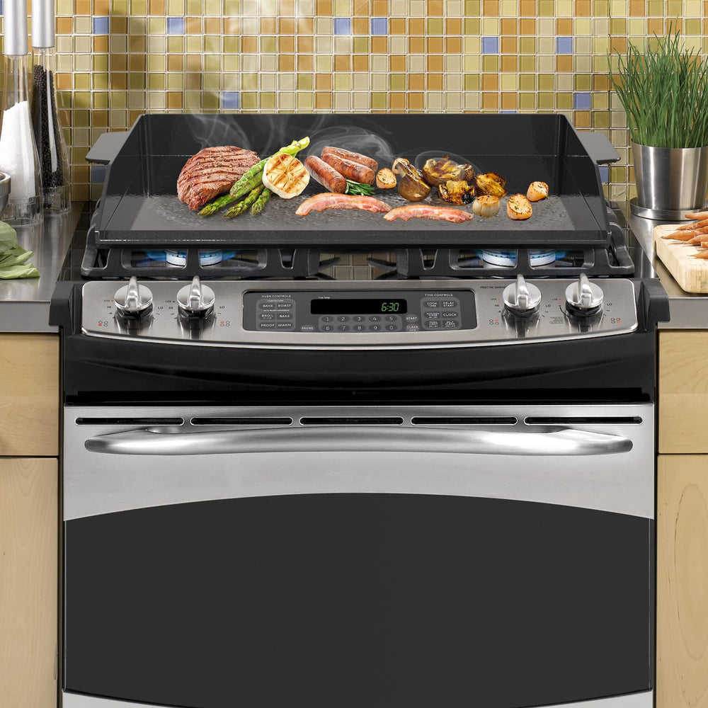 Onlyfire Chef griddle placed on outdoor grill for versatile backyard cooking and even heat