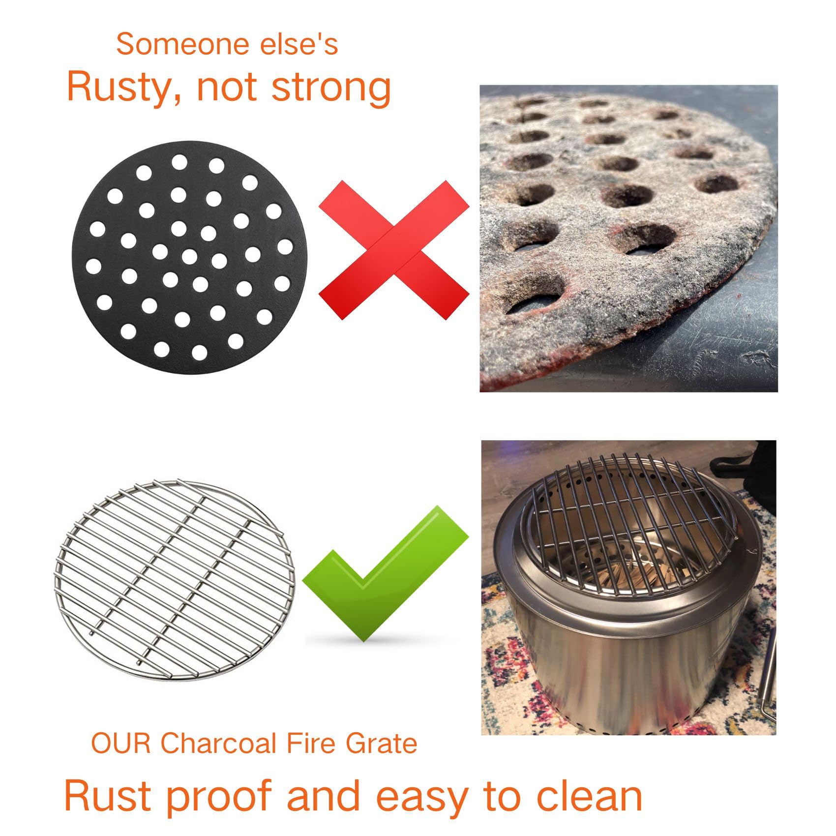 onlyfire person washing grate easily showing simple cleanup benefit
