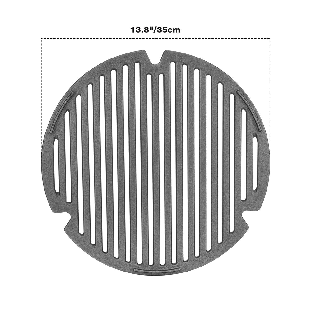 onlyfire close-up of cast iron bars highlighting solid heat retention benefit