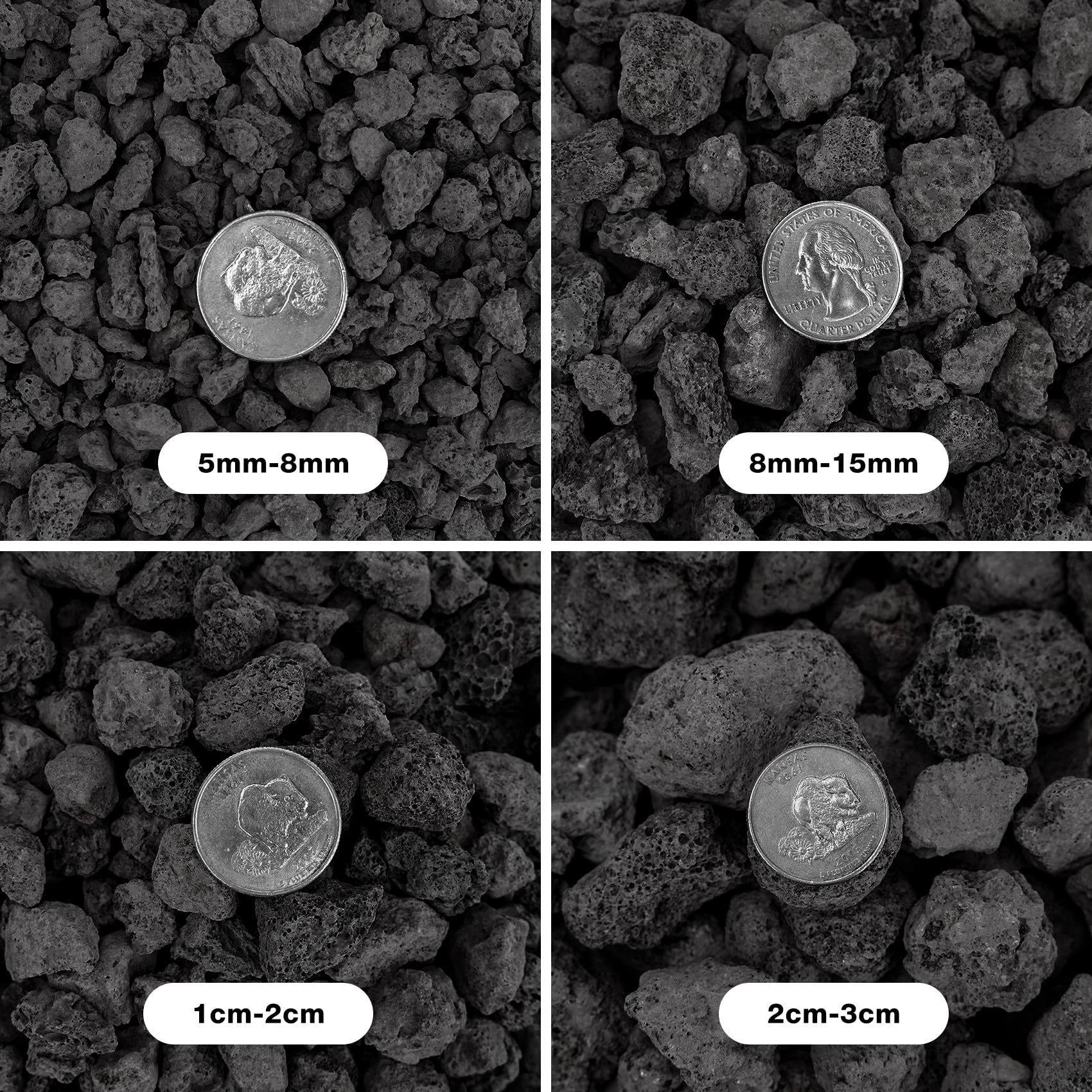 Onlyfire close-up of porous lava rock texture showing heat dispersion advantage