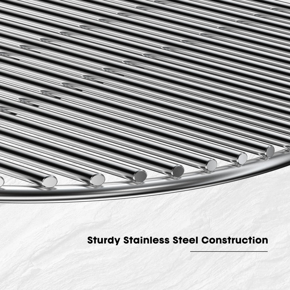 onlyfire close-up of stainless steel bars highlighting rust resistance