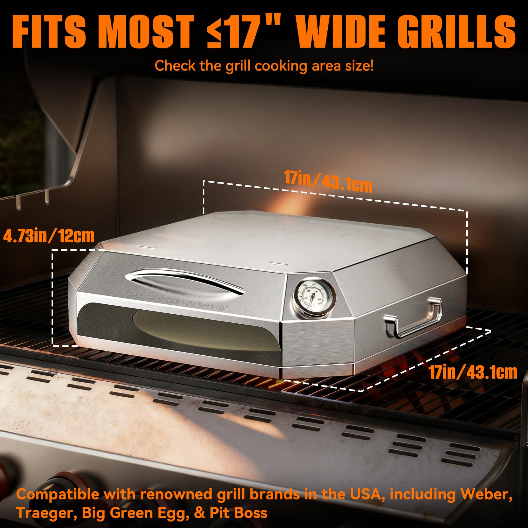 Onlyfire stainless steel chamber close-up showing durable construction benefit