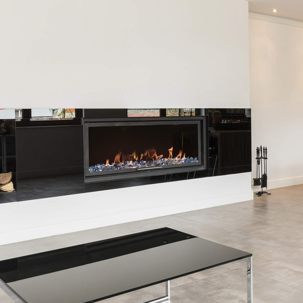 Onlyfire used in garden planter adding modern shine and low-maintenance decor