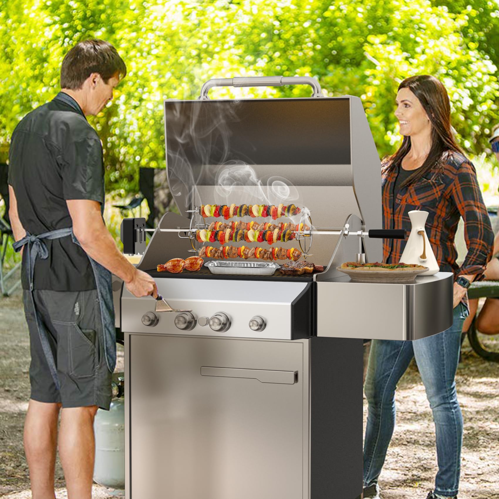 onlyfire detachable skewer and side panel hardware for quick assembly advantage