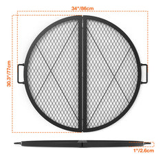 onlyfire folded grate carried by handle demonstrating compact portability and easy storage on-the-go