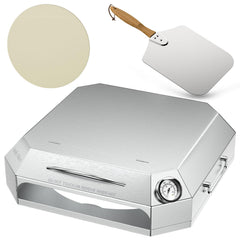 Onlyfire front view on grill showing compact oven and easy installation benefit