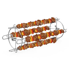 onlyfire front packaging showing complete rotisserie skewer set and durable finish