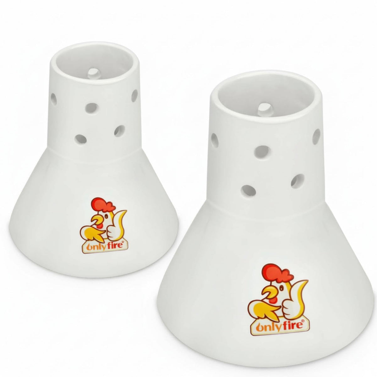 onlyfire front packaging showing both ceramic roasters and benefits