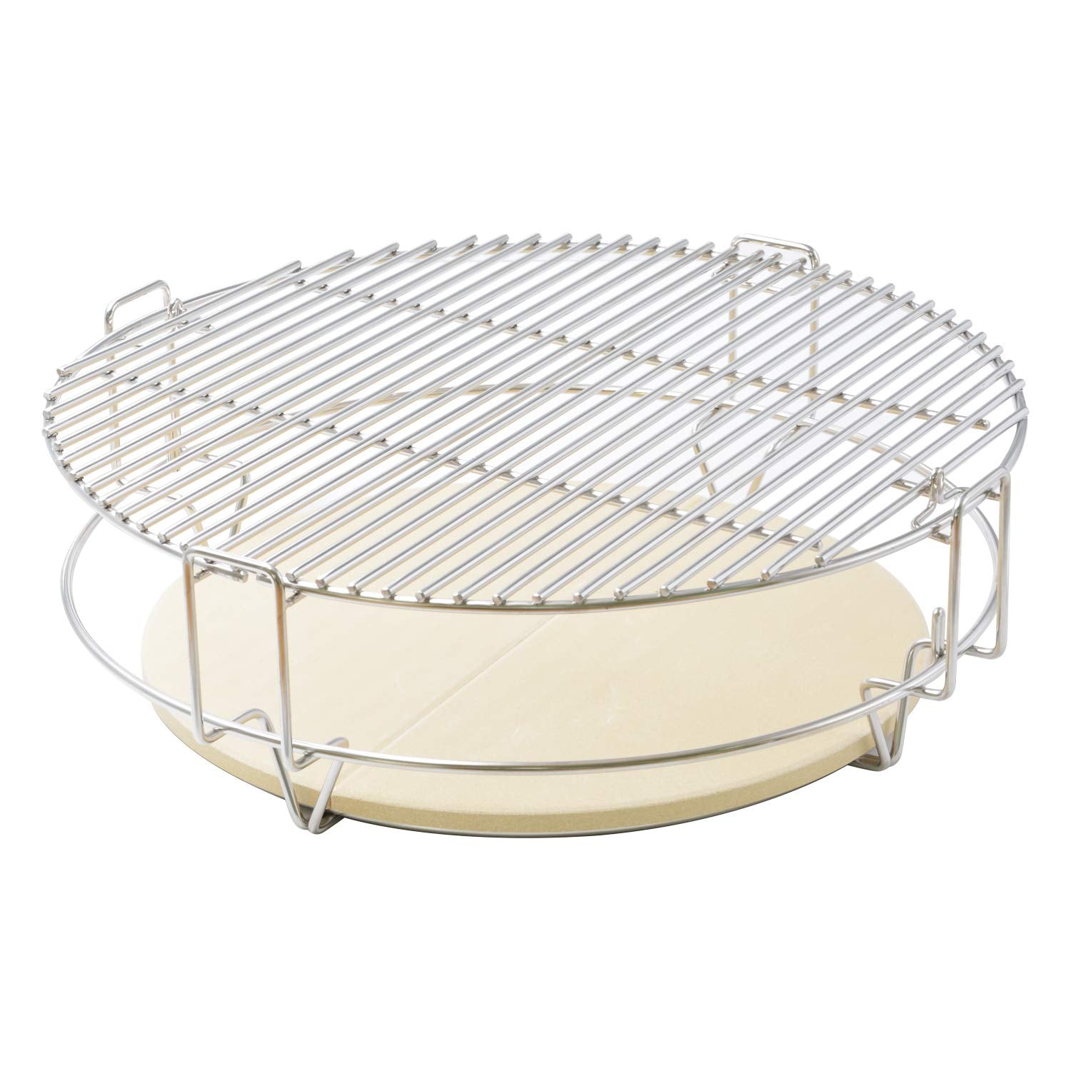 onlyfire front view of full grate system showing expanded cooking surface and versatility
