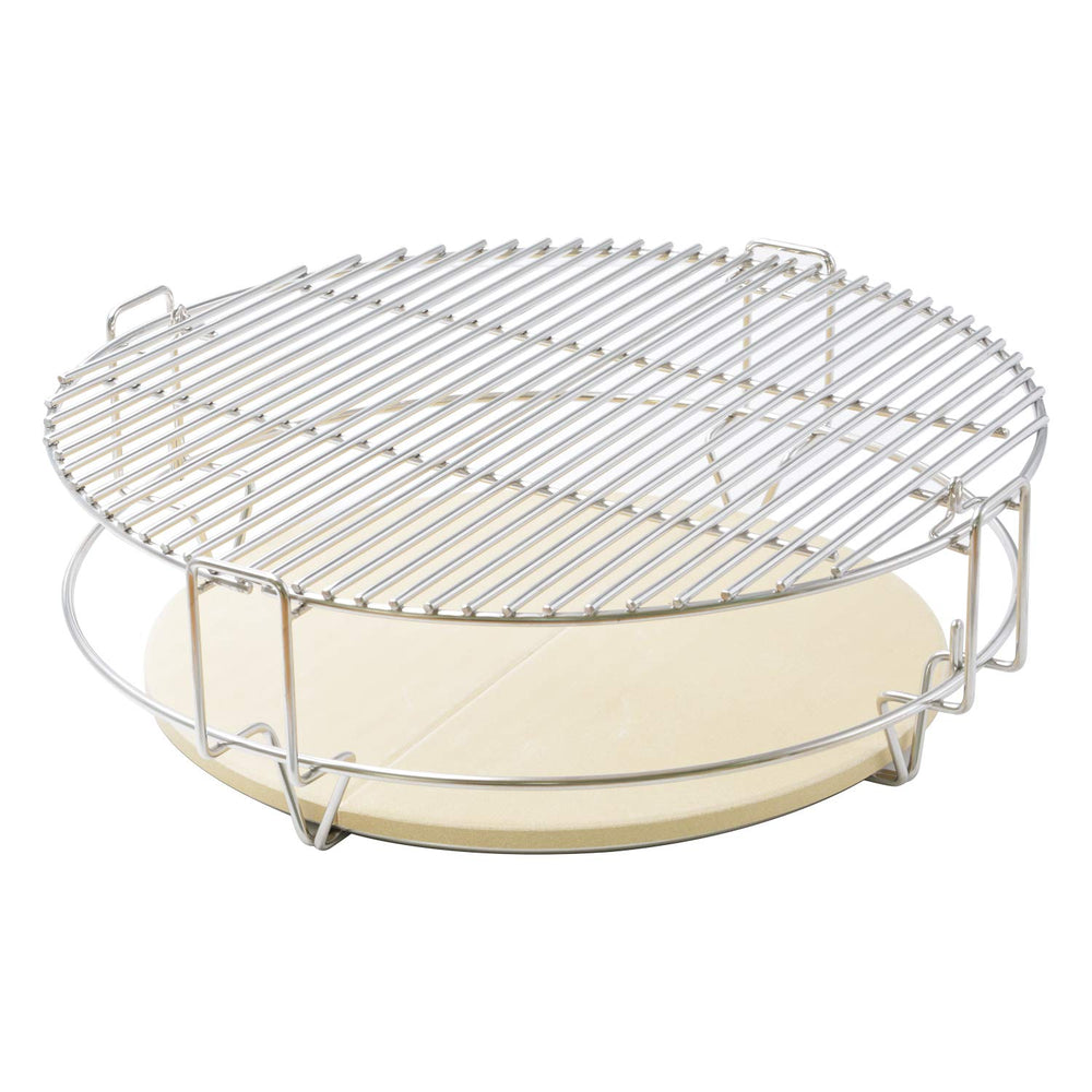 onlyfire front view of full grate system showing expanded cooking surface and versatility