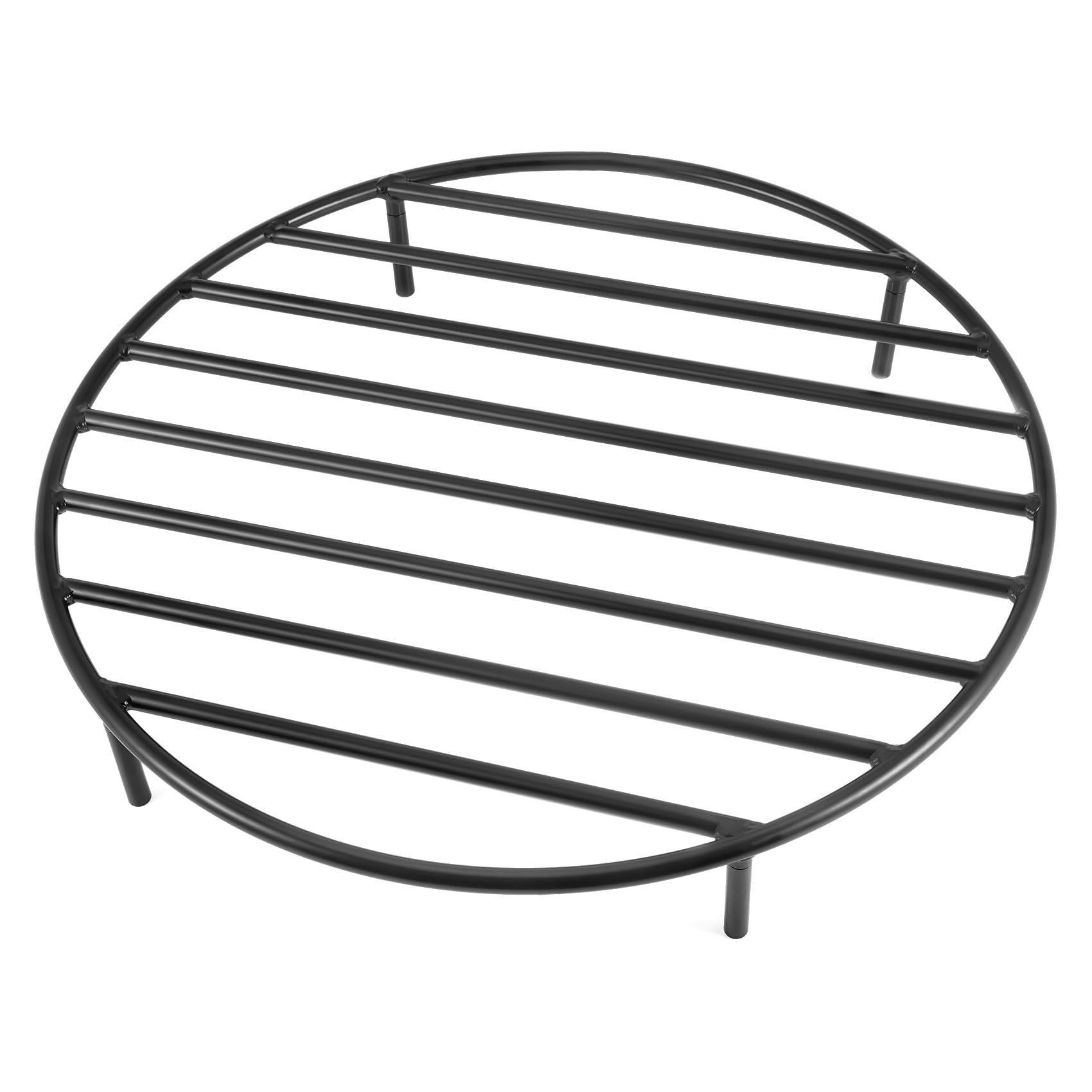 onlyfire front view showing stable 19-inch grate and centered fire support