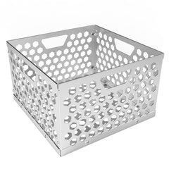 onlyfire front view showing charcoal basket and durable stainless steel construction for easier firebox setup