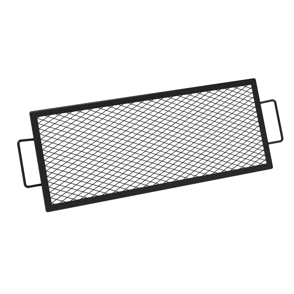 onlyfire front view of full 36x15 inch grate showing wide cooking surface and structure