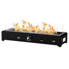 onlyfire front view tabletop fire pit showing compact design and even heat