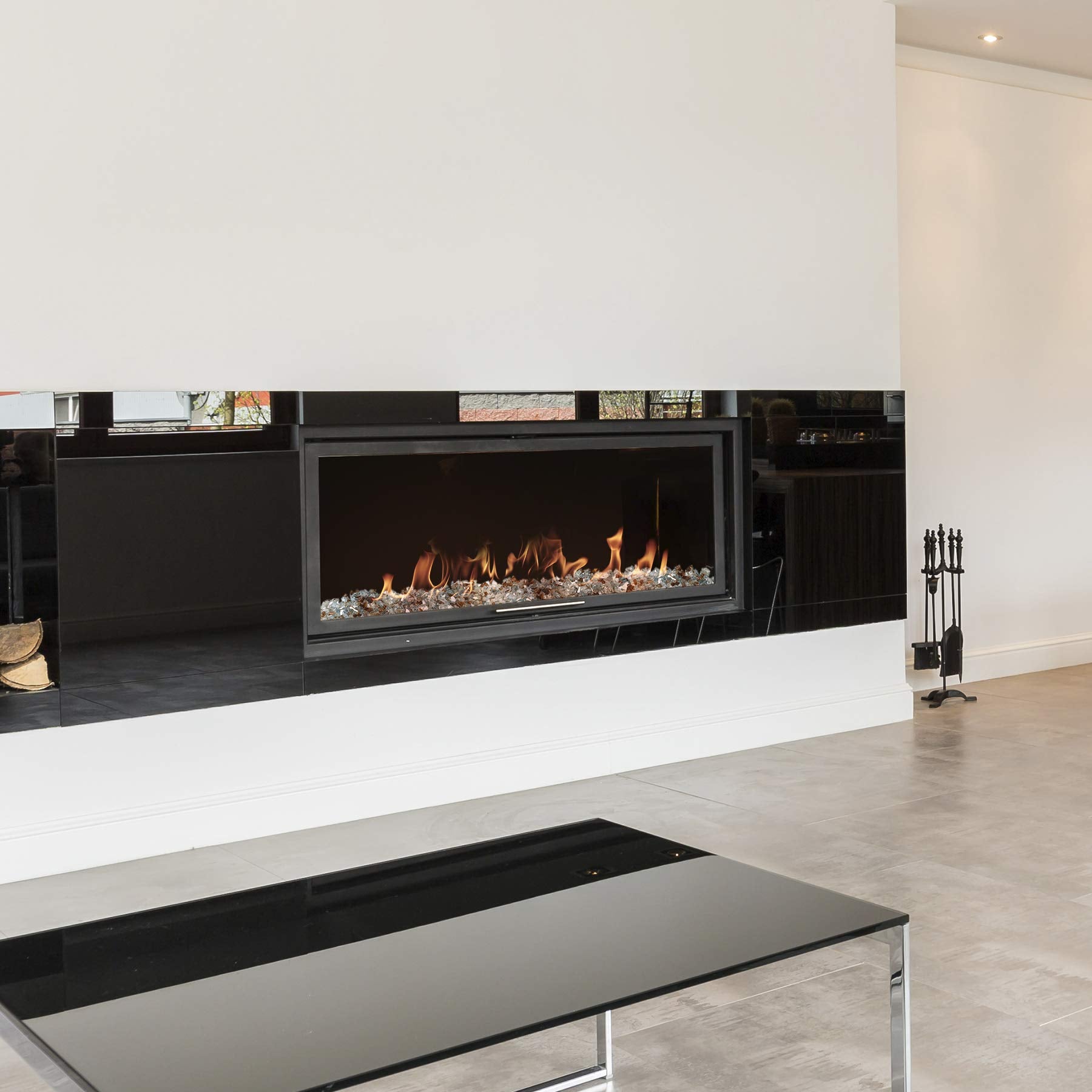 onlyfire garden decor with glass accents adding modern visual polish