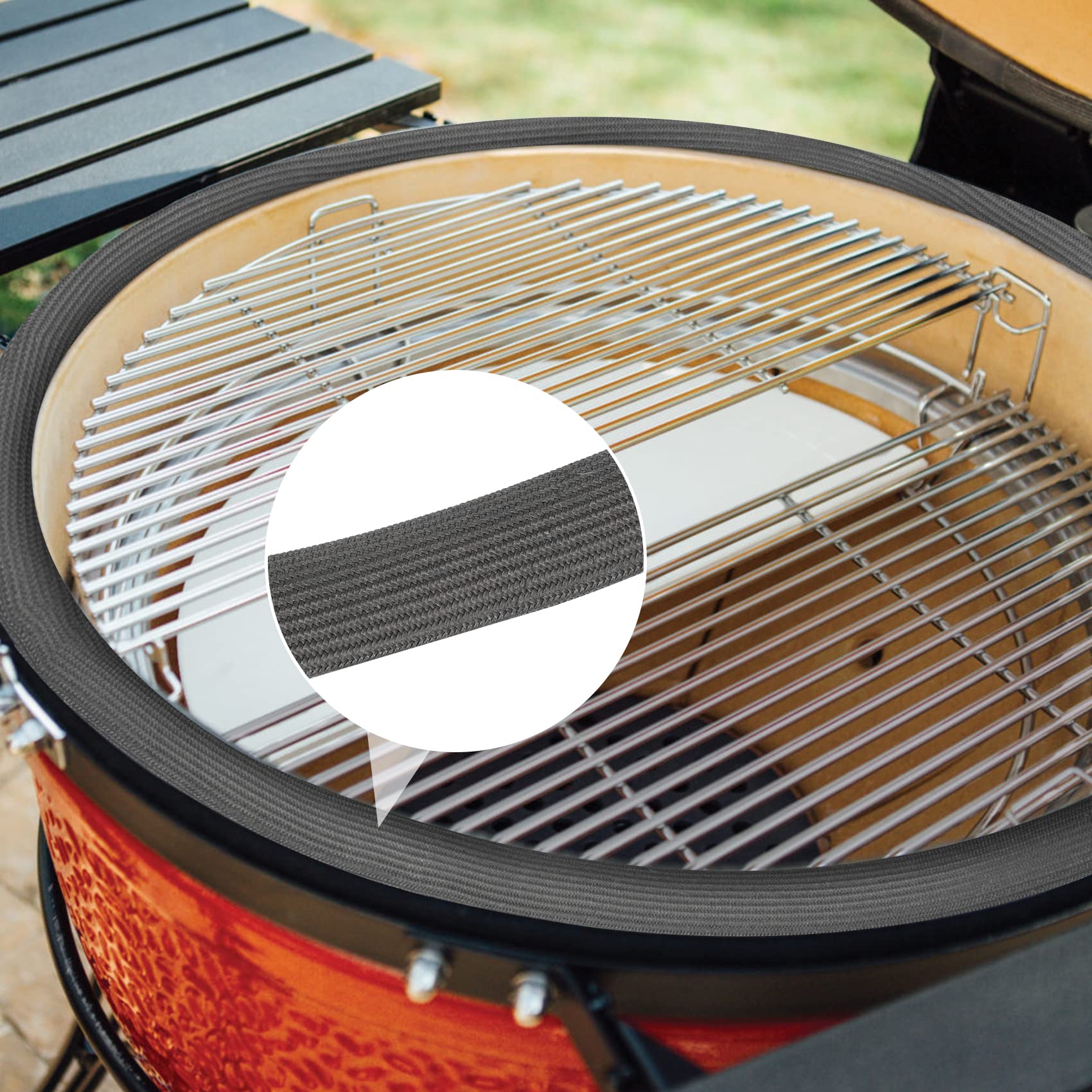 Onlyfire lifestyle shot at backyard barbecue showing reliable temperature control