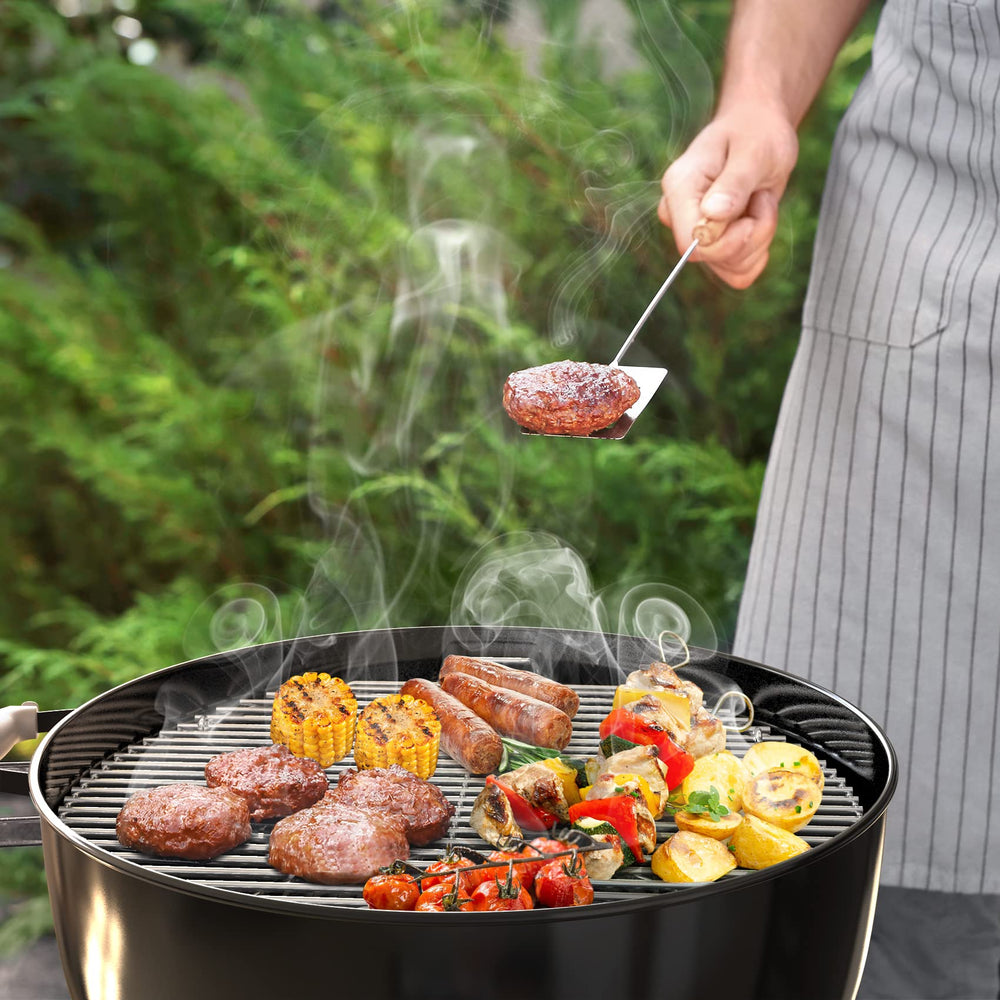 onlyfire grate in backyard grill with steaks showing professional sear and entertaining benefit