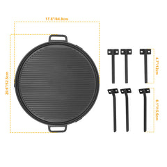 Onlyfire griddle close-up of cast iron surface texture demonstrating even heat retention benefit