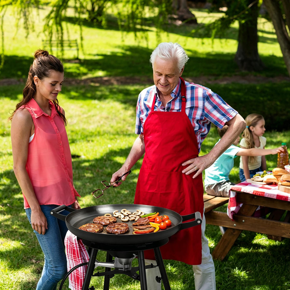 ONLYFIRE GRILLS 4 ft hose and regulator connection showing quick hookup benefit