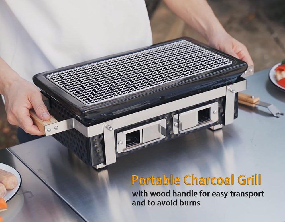 ONLYFIRE GRILLS charcoal plate and bottom vents for controlled airflow