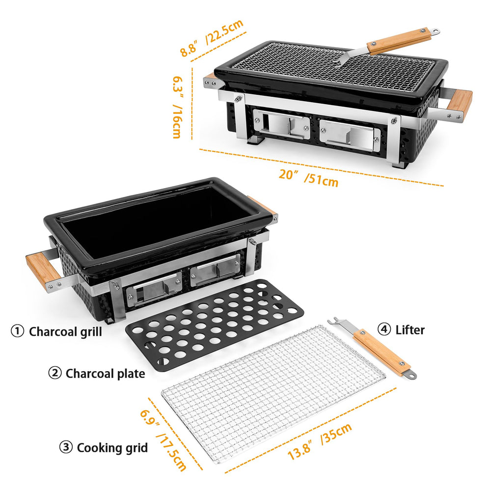 ONLYFIRE GRILLS ceramic texture close-up showing durable heat-retaining surface