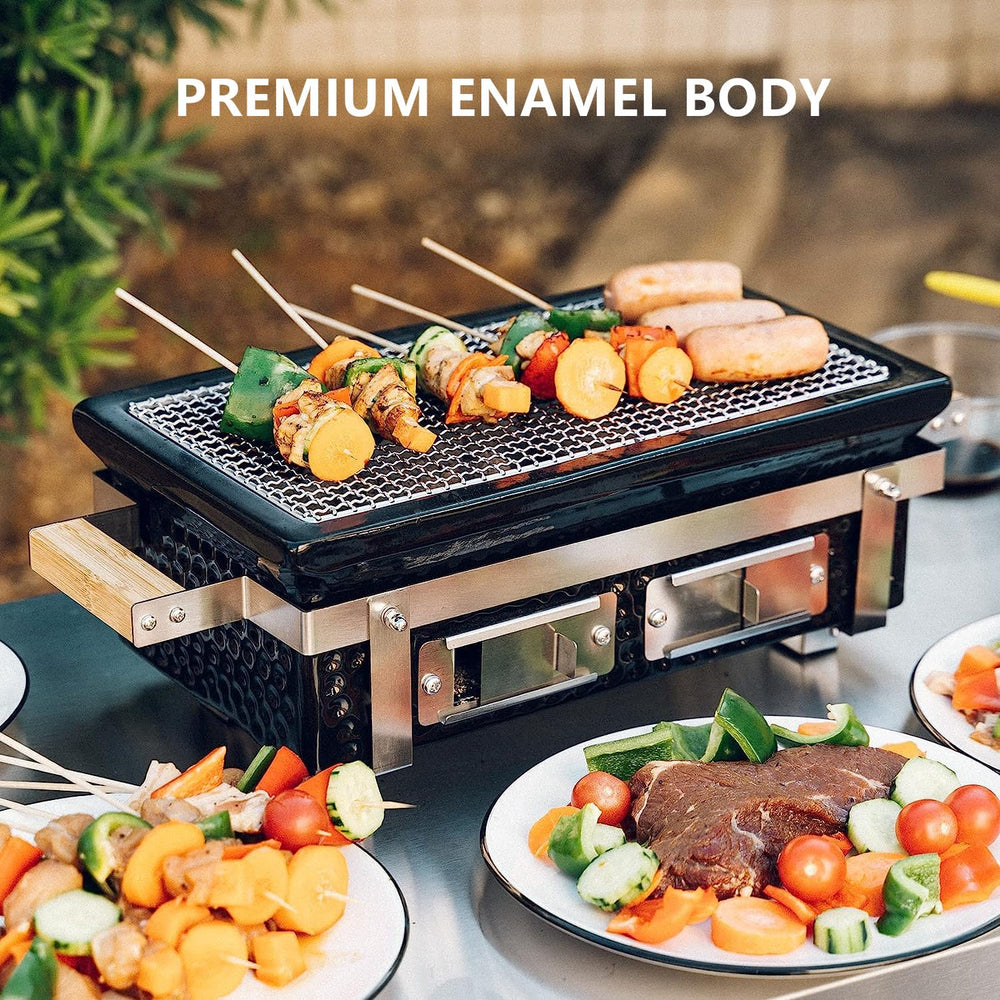 ONLYFIRE GRILLS cooking skewers on grill demonstrating even searing