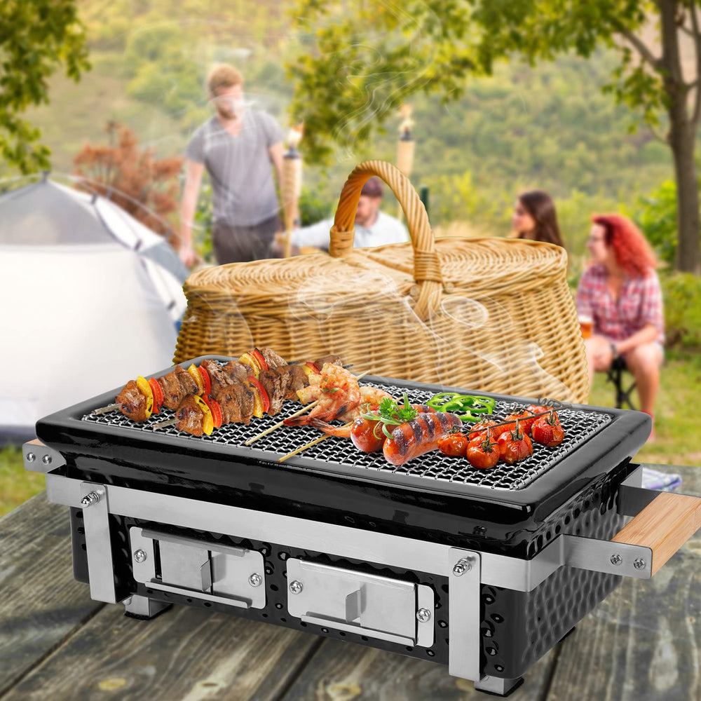 ONLYFIRE GRILLS at campsite showing portable hibachi perfect for outdoor meals