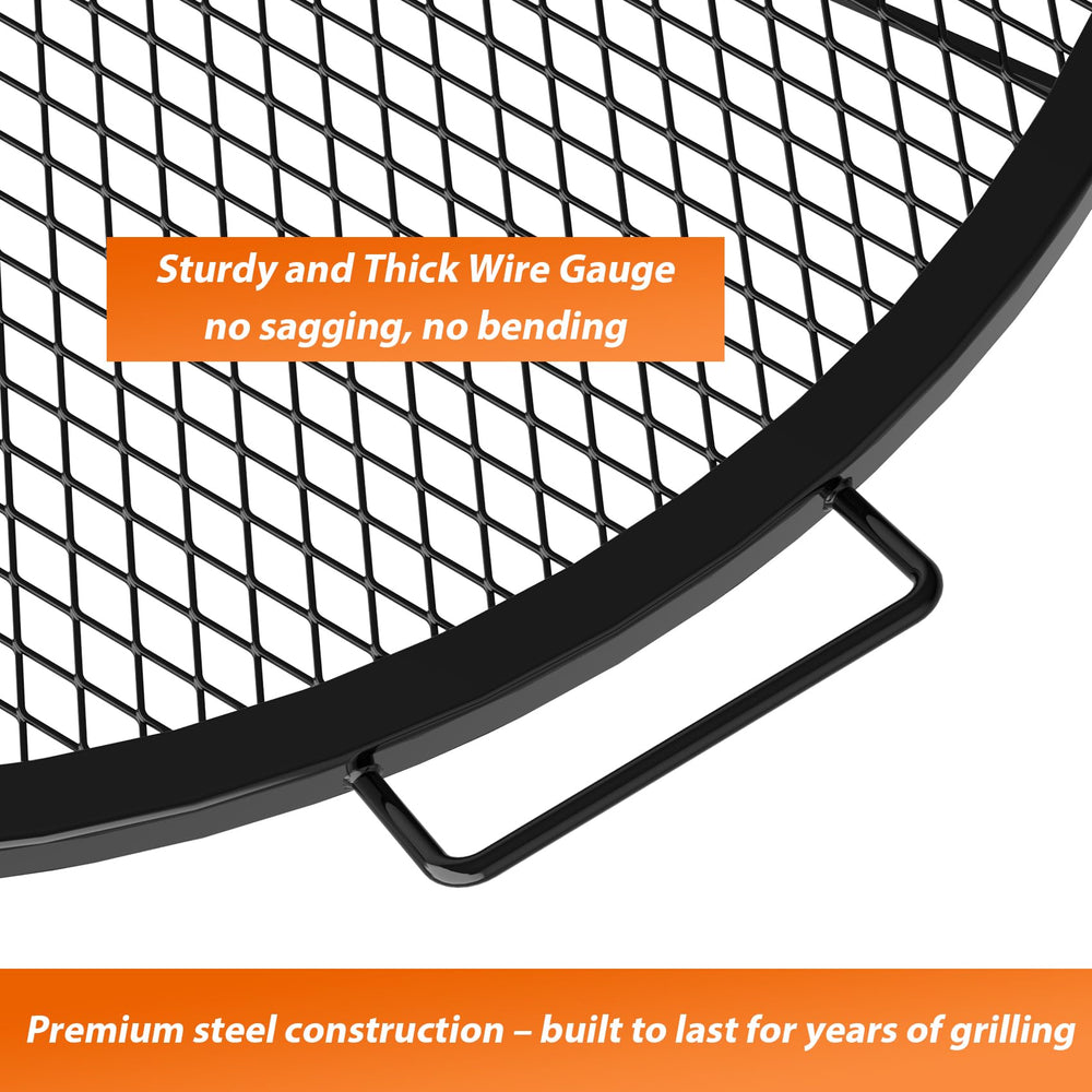 onlyfire integrated handle detail for safe repositioning and easier fire tending