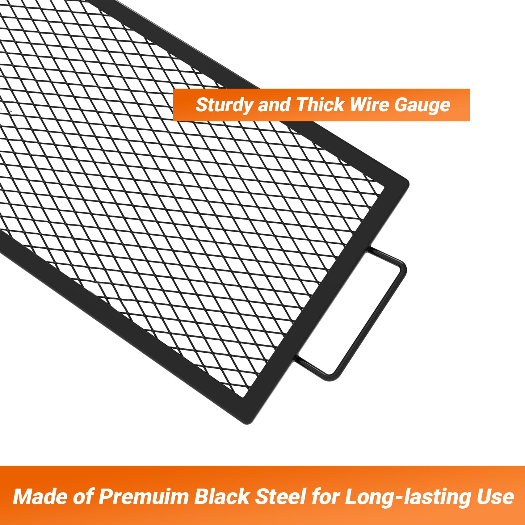 onlyfire handle detail highlighting solid steel handles for easy repositioning