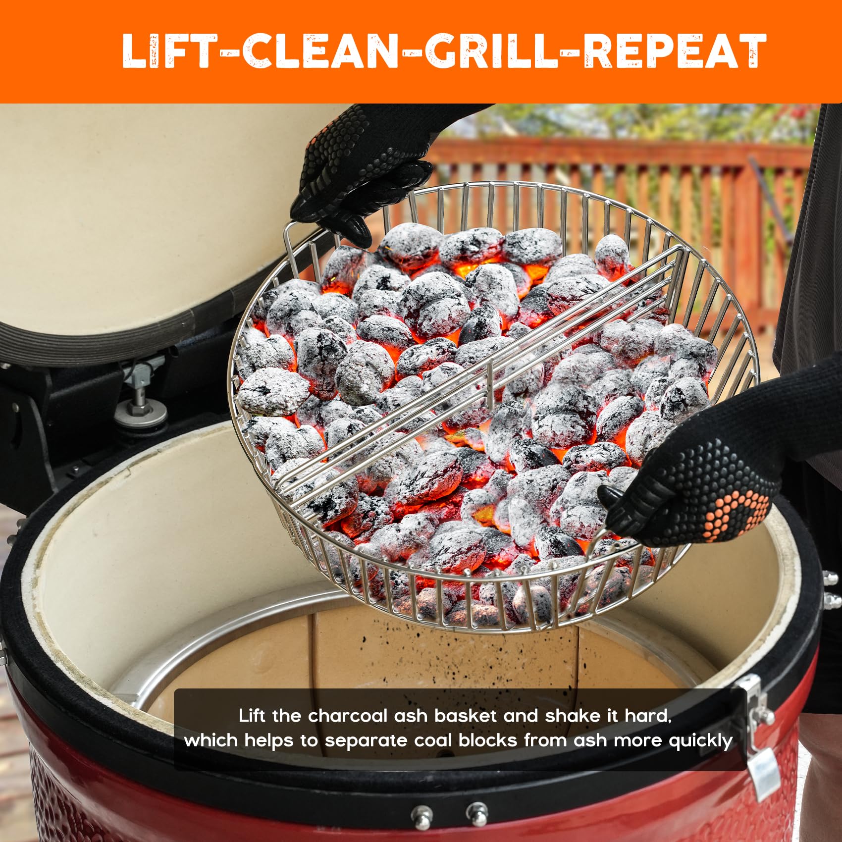 onlyfire sturdy handles and lift points for safe removal and easier ash disposal