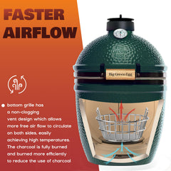 onlyfire installed in Small Big Green Egg showing correct scale