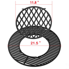 onlyfire inner sear grate closeup with handles for quick charcoal access benefit