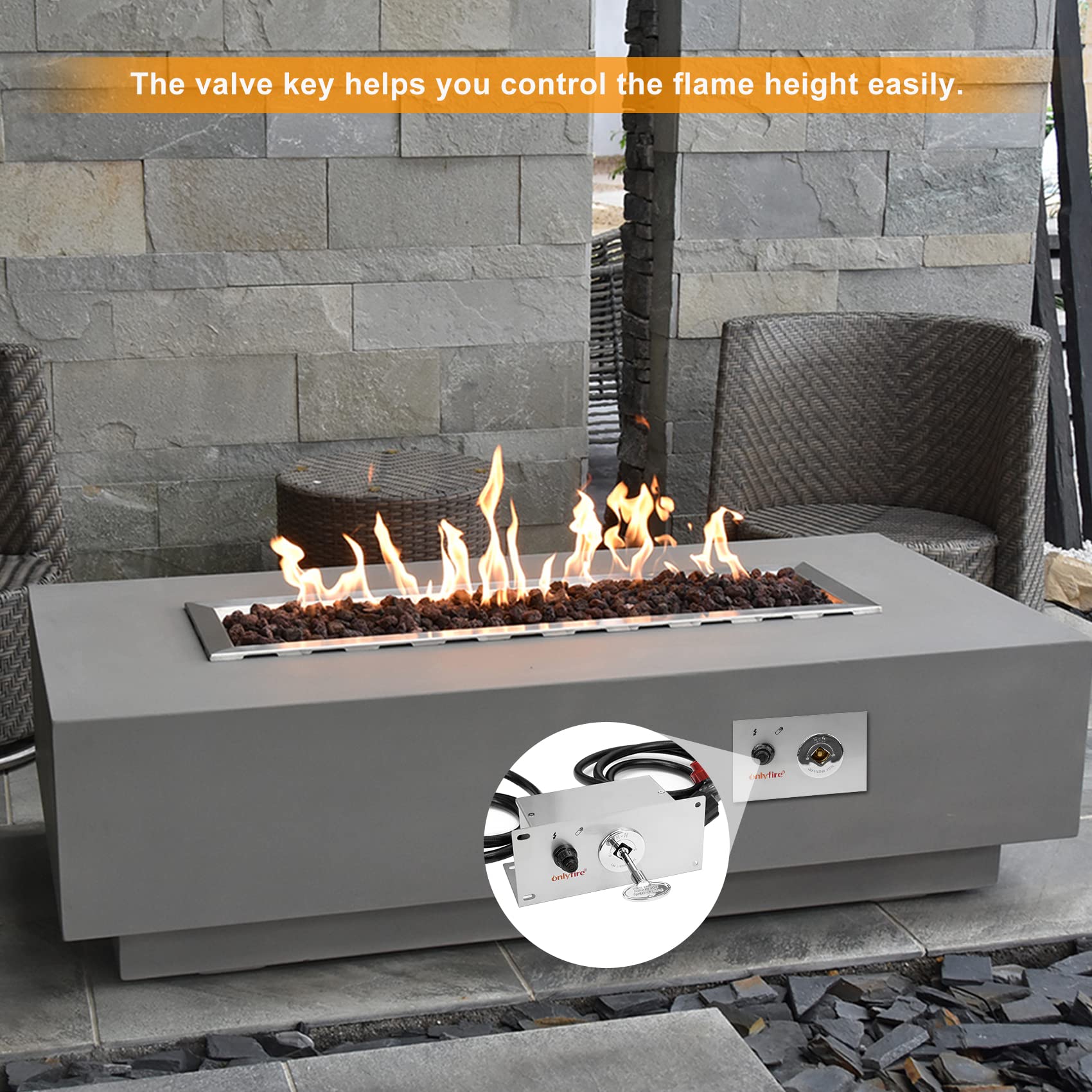onlyfire key valve detail highlighting keyed safety and shutoff control