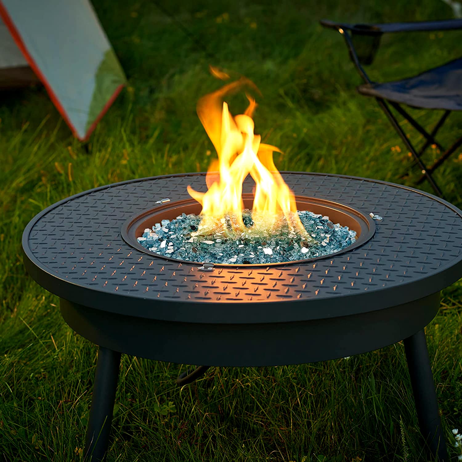 onlyfire label and specs highlighting tempered safety and consistency benefit